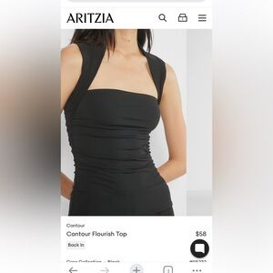 Aritzia, THIS SEASON, Contour top, black, size large